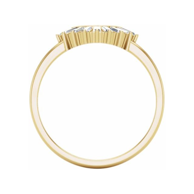 14K Yellow .05 CTW Diamond Contour Band