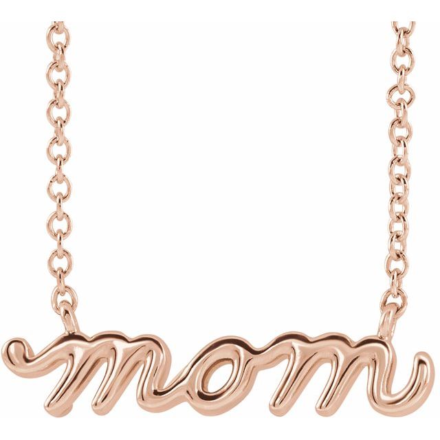 Mom 14k Rose Gold Necklace Gift