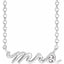Mrs Bridal 14k White Gold Necklace Gift