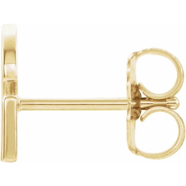 14K Single Initial G Earring