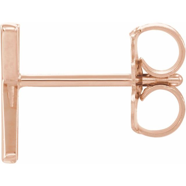 14K Single Initial K Earring