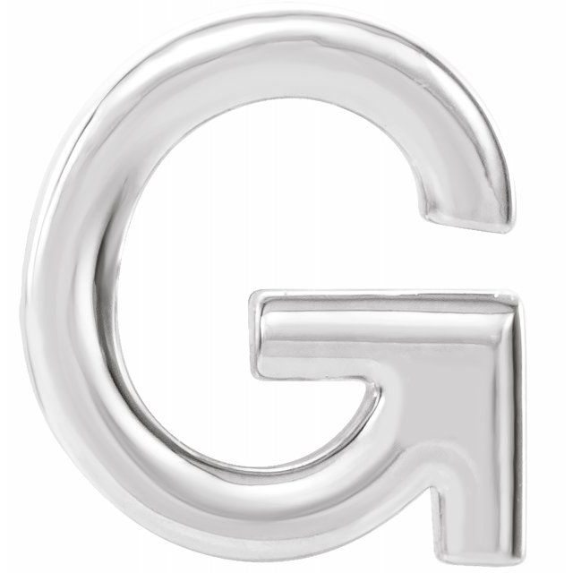 14K Single Initial G Earring