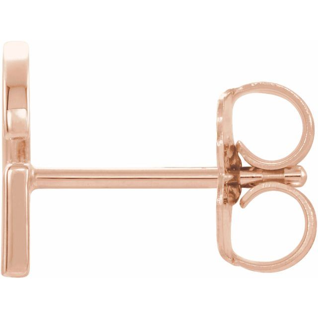 14K Single Initial G Earring