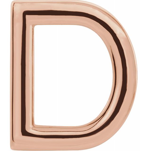 14K Single Initial D Earring