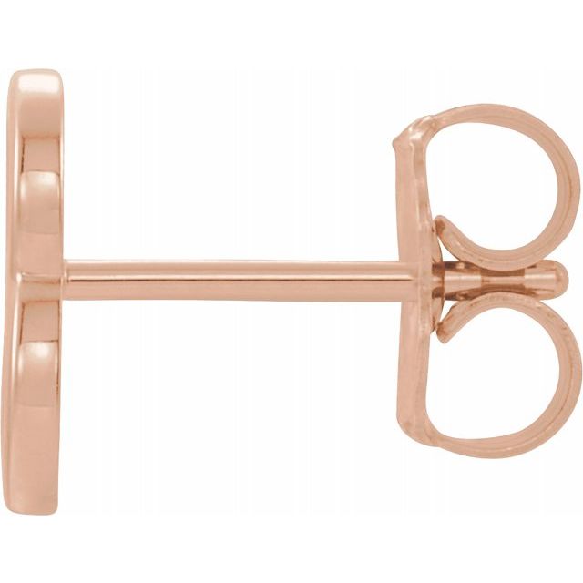 14K Single Initial B Earring