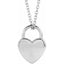Heart Lock Necklace Engravable Gift
