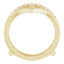 14k Yellow Diamond Accented V-Shaped Ring Guard