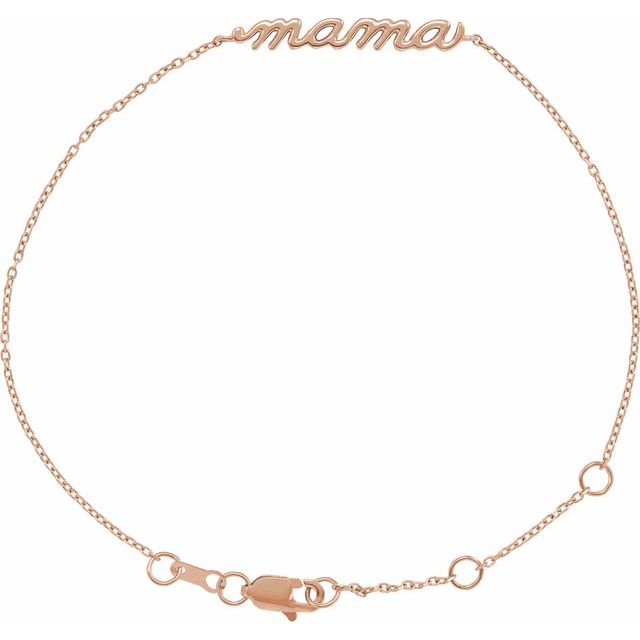 14K Rose Mama Bracelet