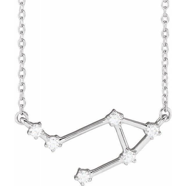 14K 1/8 CTW Diamond Libra 16-18" Necklace