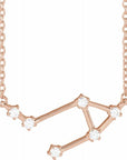 14K 1/8 CTW Diamond Libra 16-18" Necklace