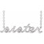 Sister Sterling Silver Necklace Gift