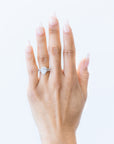 1.5 Carat Pear Cut Moissanite Engagement Ring 14k White Gold