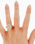 2.3 Carat Marquise Cut Diamond Engagement Ring 14k Yellow Gold