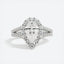 1.8 Carat Pear Cut Moissanite w/ Halo Engagement Ring 14k White Gold