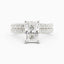 3.3 Carat Radiant Cut Moissanite Engagement Ring 14k White Gold Set
