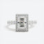 2.7 Carat Radiant Diamond Cut w/ Halo Engagement Ring 14k White Gold