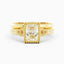 2.5 Carat Radiant Cut DIamond Engagement Ring Set 14k White Gold Set