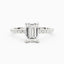 2.2 Carat Emerald Cut Diamond Engagement Ring 14k White Gold