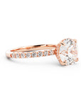 2.6 Carat Round Cut Diamond Engagement Ring 14k Rose Gold