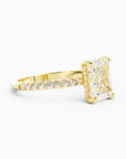 2.6 Carat Radiant Cut Diamond Engagement Ring 14k Yellow Gold