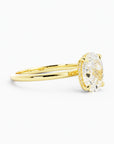 2.1 Carat Oval Diamond Engagement Ring 14k Yellow Gold