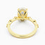 2.6 Carat Oval Cut Moissanite Engagement Ring 14k Yellow Gold