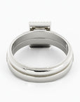 2.5 Carat Radiant Cut Moissanite Engagement Ring Set 14k White Gold Set