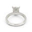 3.4 Carat Princess Cut Diamond Engagement Ring 14k White Gold