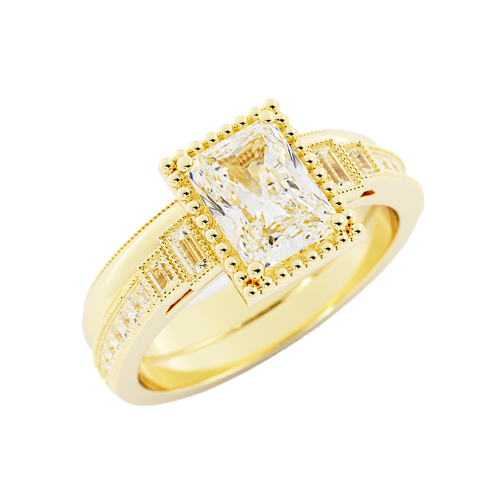 Radiant cut cz engagement ring deals