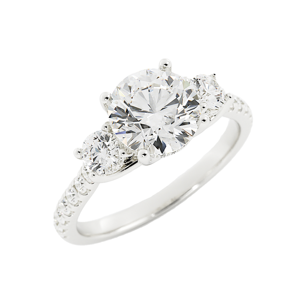De Beers 2.40 Carat Round Brilliant Cut Diamond Engagement Ring