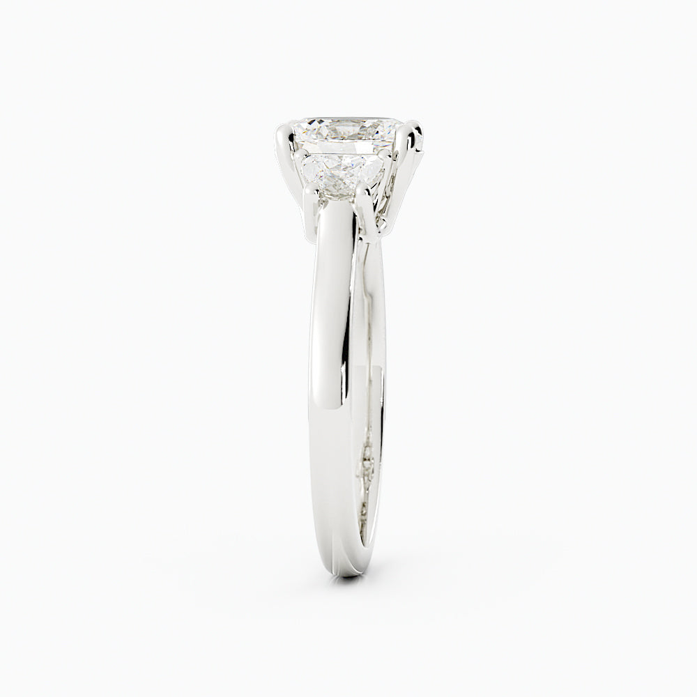 2.2 Carat Oval Cut Diamond Engagement Ring 14k White Gold