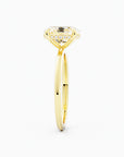 2.1 Carat Oval Cut Moissanite Engagement Ring 14k Yellow Gold