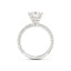 3.4 Carat Princess Cut Diamond Engagement Ring 14k White Gold