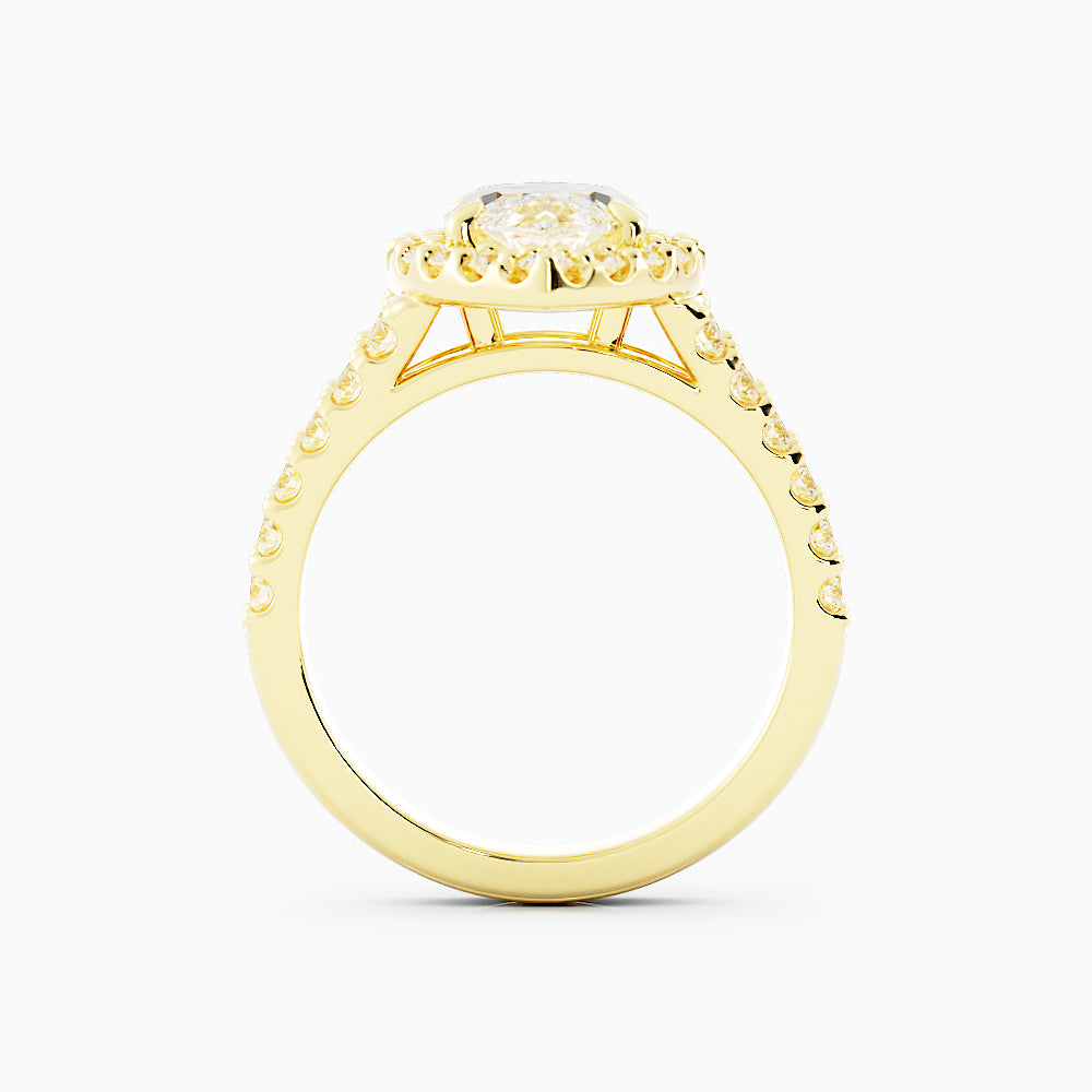 2.3 Carat Marquise Cut Diamond Engagement Ring 14k Yellow Gold