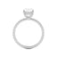 2.5 Carat 10x7mm Oval Moissanite Hidden Halo 10k White Gold Engagement Ring