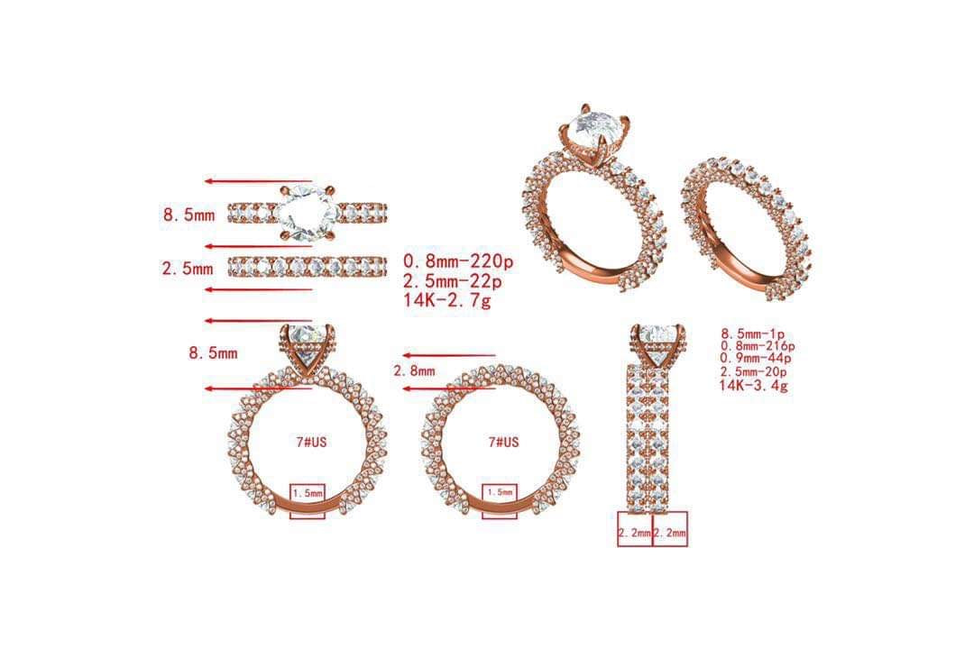 Gracie Custom Ring Set