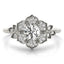 Floral Round Moissanite Engagement Ring