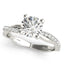 1 Carat Twist Hidden Halo Diamond Engagement Ring