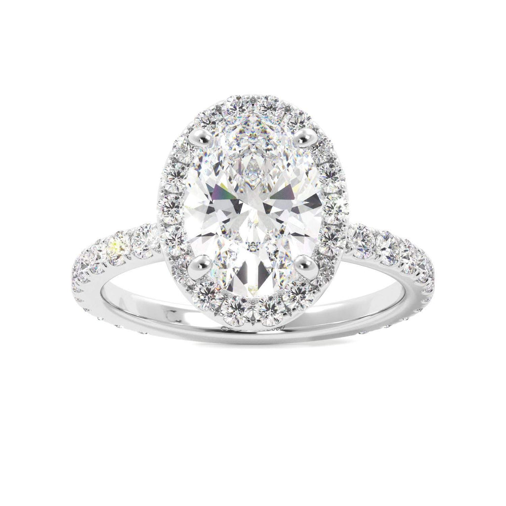Celebration Infinite™ 1-1/2 CT. T.W. Certified Oval Diamond Frame Engagement  Ring in 14K White Gold (I/SI2) | Zales Outlet