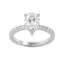 2 Carat Pear Diamond Hidden Halo 3/4 Eternity Engagement Ring