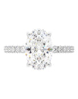 2 Carat Oval 3/4 Eternity Diamond Engagement Ring