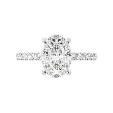 Bcughia Small Engagement Ring, Moissanite Ring Vintage White Round