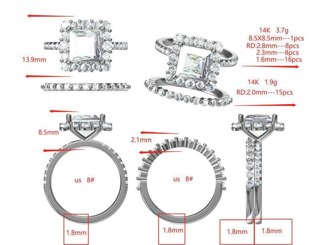 50% Deposit Custom Ring Set- Dustin