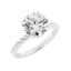 2.6 Carat Round Cut Moissanite Engagement Ring 14k White Gold